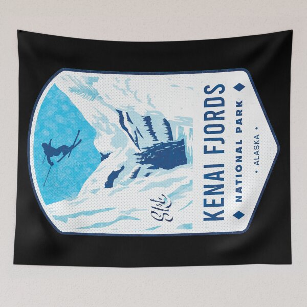 Item preview, Ski Kenai Fjords National Park Alaska designed and sold by JordanHolmes.