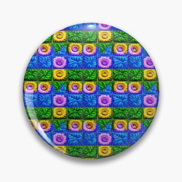 Item preview, Positive waves abstract floral patterns on ceramic tiles. designed and sold by Ralek.
