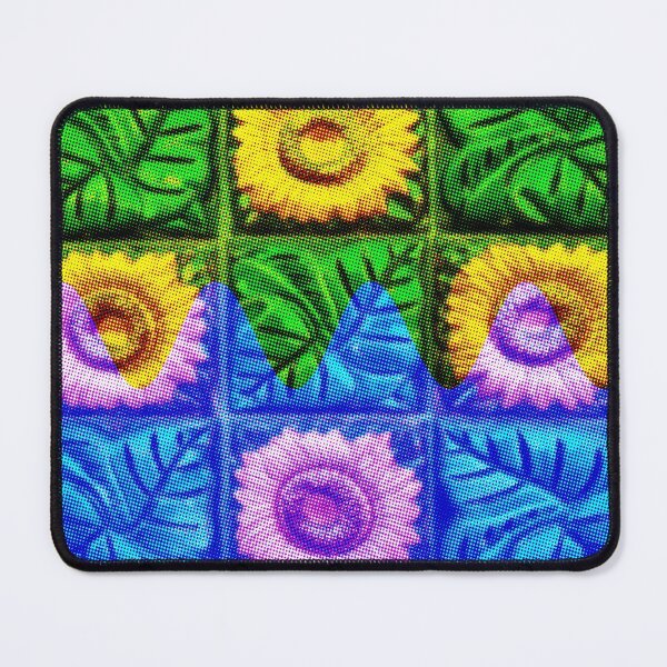 Item preview, Positive waves abstract floral patterns on ceramic tiles. designed and sold by Ralek.