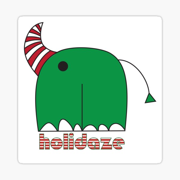 rhinocorn holidaze vibez Sticker