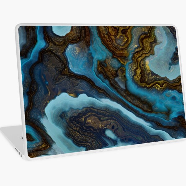 Blue Agate Laptop Skin