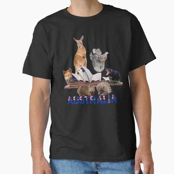 Vista previa del artículo con la obra «Animales nativos australianos, Día de Australia», diseñado y vendido por WanderTravels.