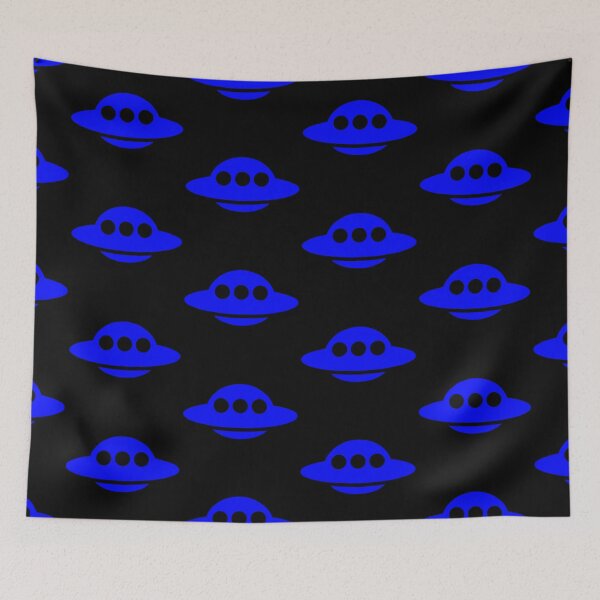 Item preview, Retro Blue UFO designed and sold by amanda150771.