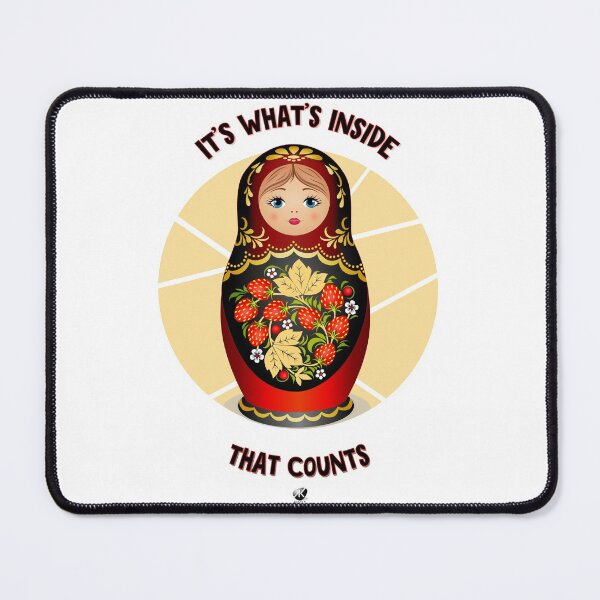 Item preview, Matryoshka doll figure with inscription designed and sold by Alexandra Kueny.