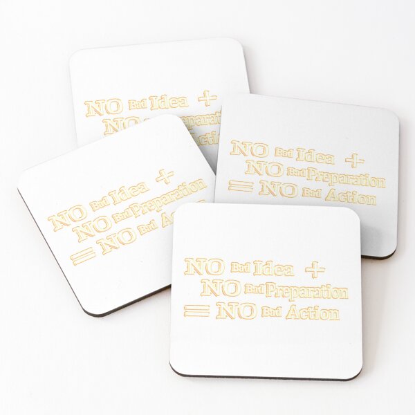 Item preview, Cute Artwork Design About "No Bad Action Equation" Buy Now! designed and sold by Health And Fitness Posts e-Store.