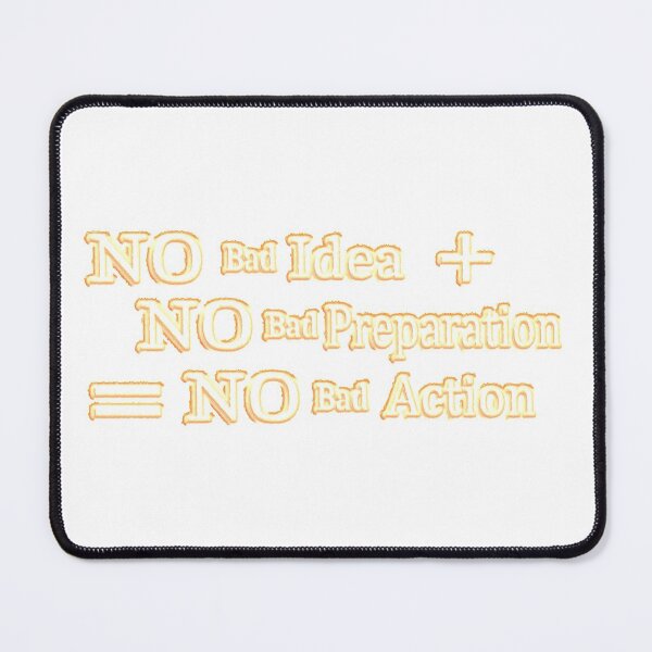 Item preview, Cute Artwork Design About "No Bad Action Equation" Buy Now! designed and sold by Health And Fitness Posts e-Store.