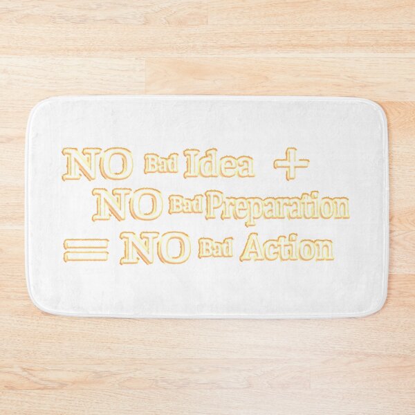 Item preview, Cute Artwork Design About "No Bad Action Equation" Buy Now! designed and sold by Health And Fitness Posts e-Store.