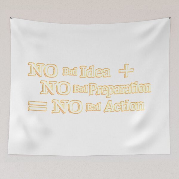 Item preview, Cute Artwork Design About "No Bad Action Equation" Buy Now! designed and sold by Health And Fitness Posts e-Store.