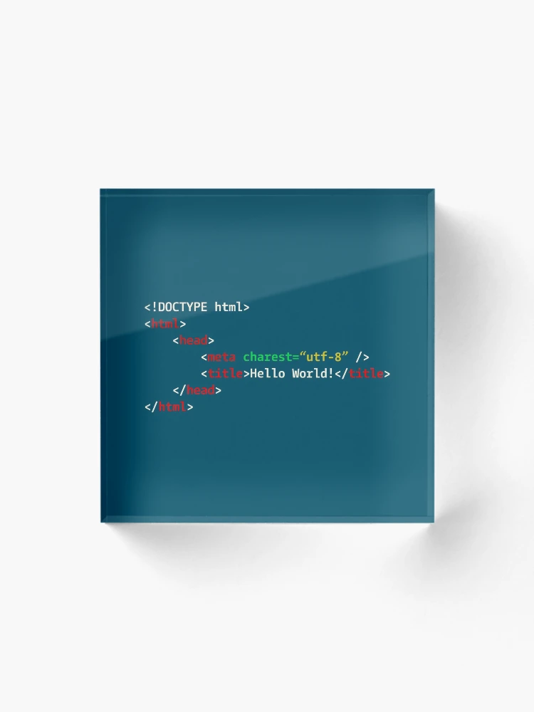 Thumbnail 1 of 5, Acrylic Block, Code HTML Design designed and sold by Thorolf.