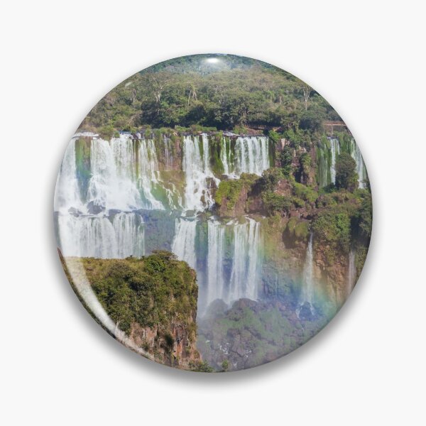 Item preview, Iguazú / Iguaçu Falls lush landscape and rainbow designed and sold by mycloudzdesign.