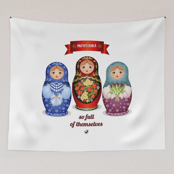 Item preview, Matryoshka dolls figure with inscription designed and sold by Alexandra Kueny.