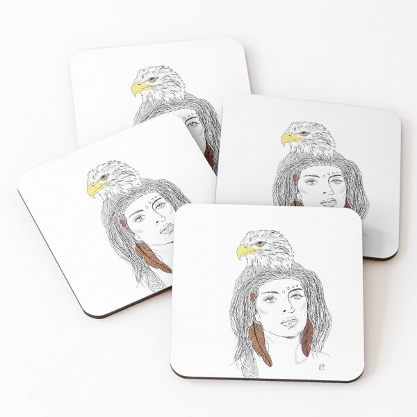 Item preview,  Indian girl with eagle designed and sold by kreativeadern.