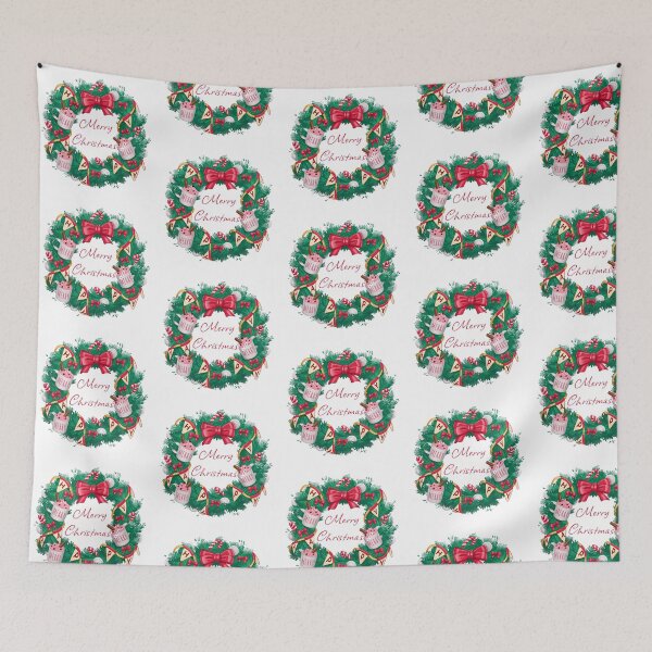 Item preview, Christmas wreath and bow and decorative flags and toys designed and sold by AnnaRuz.