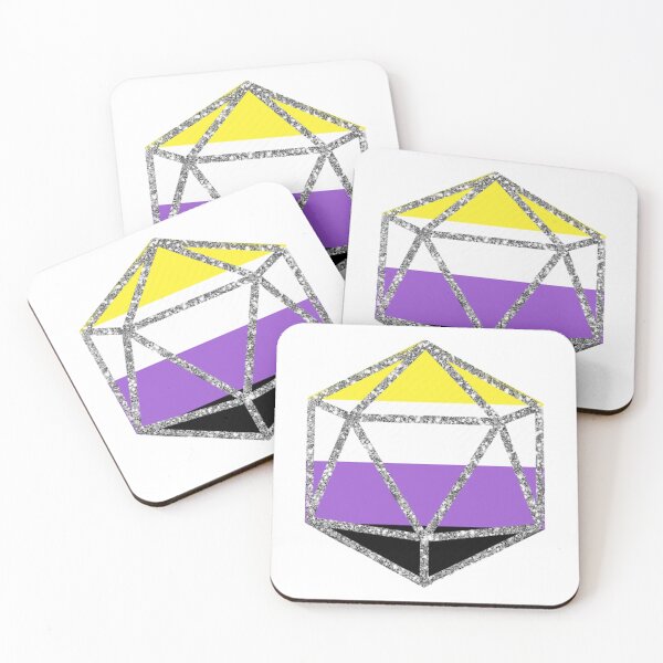Item preview, Non Binary D20 designed and sold by JadeRiverImages.