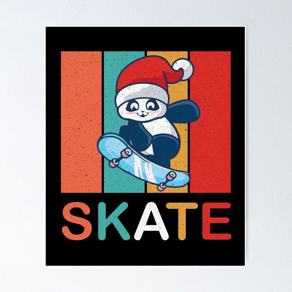 Item preview, Cute Skater Panda Skatebording on Skateboard designed and sold by Wadia Hamda.