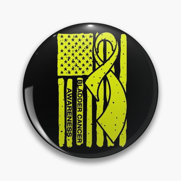 Item preview, Bladder Cancer Awareness Ribbon American Flag designed and sold by Tadmab.