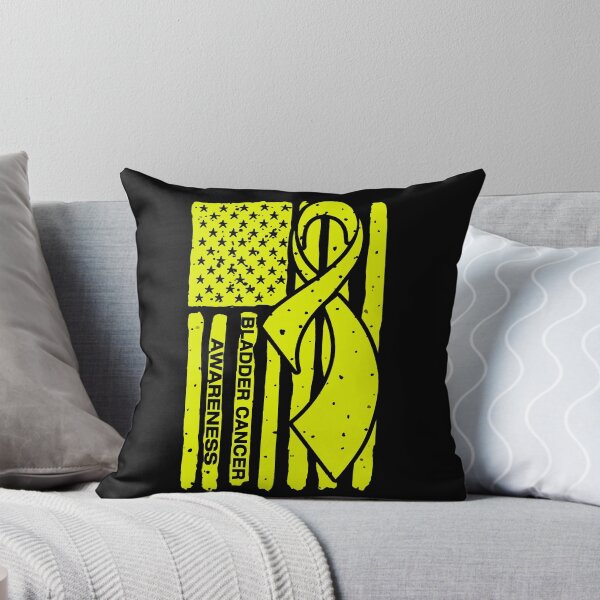 Item preview, Bladder Cancer Awareness Ribbon American Flag designed and sold by Tadmab.