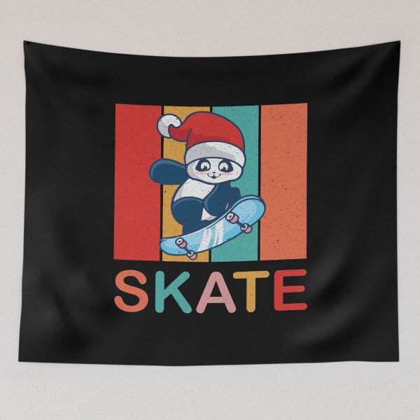 Item preview, Cute Skater Panda Skatebording on Skateboard Christmas Gift designed and sold by Wadia Hamda.