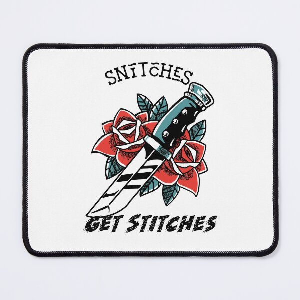 Item preview, Snitches Get Stitches Funny Quote Sticker designed and sold by henes88.