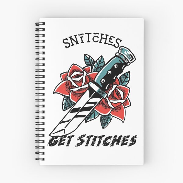 Item preview, Snitches Get Stitches Funny Quote Sticker designed and sold by henes88.