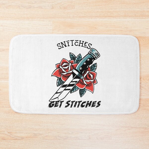 Item preview, Snitches Get Stitches Funny Quote Sticker designed and sold by henes88.