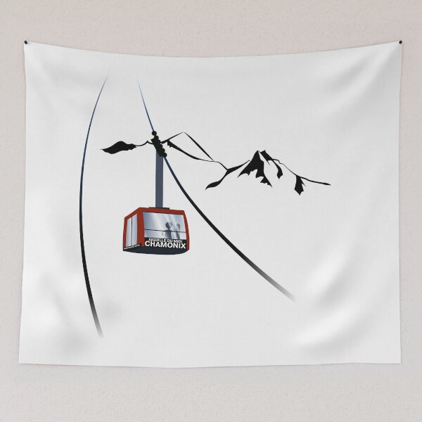 Aperçu de l'œuvre Chamonix téléphérique Aiguille du Midi montagne leewarddesign créée et vendue par leewarddesign.