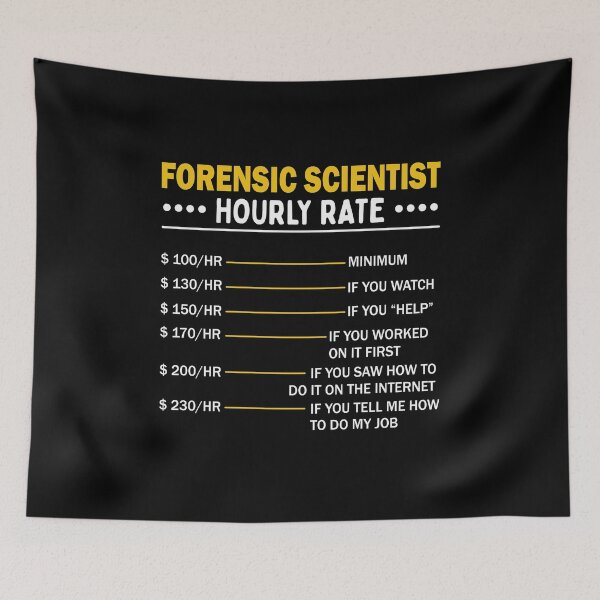 Item preview, Forensic Scientist Investigator Hourly Rate designed and sold by MrEddie10.