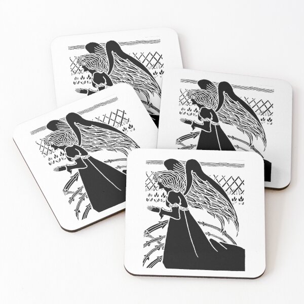 Item preview, Aubrey Beardsley Christmas Angel White designed and sold by Pixelchicken.