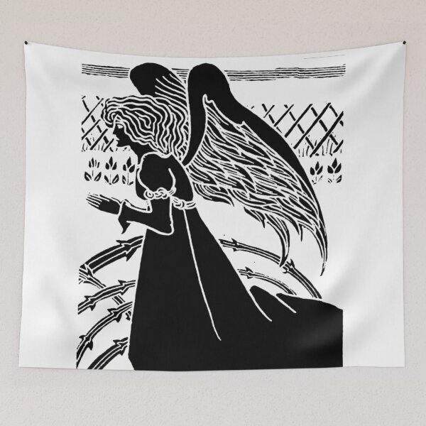 Item preview, Aubrey Beardsley Christmas Angel White designed and sold by Pixelchicken.