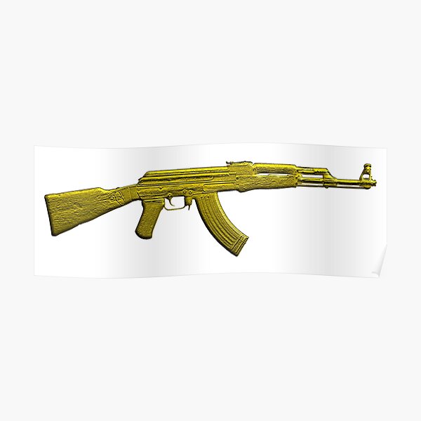 Gold Ak47 Posters Redbubble