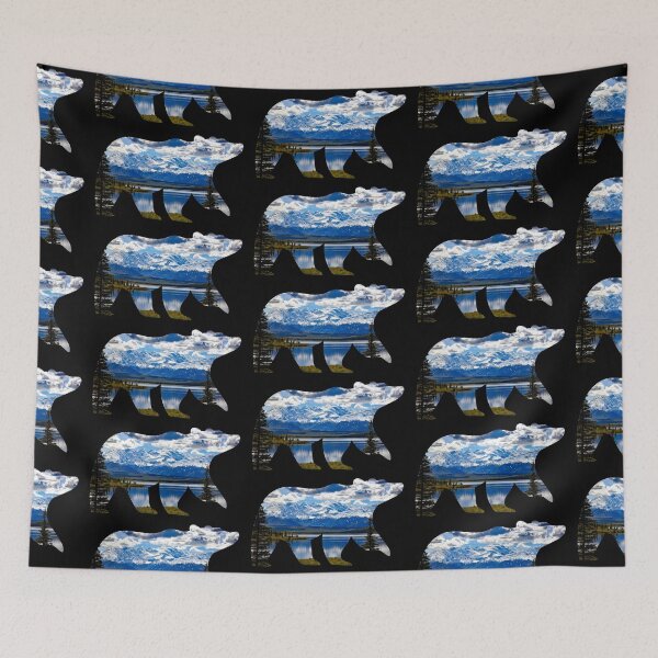 Item preview, Alaskan mountain view bear silhouette  designed and sold by LukjanovArt.