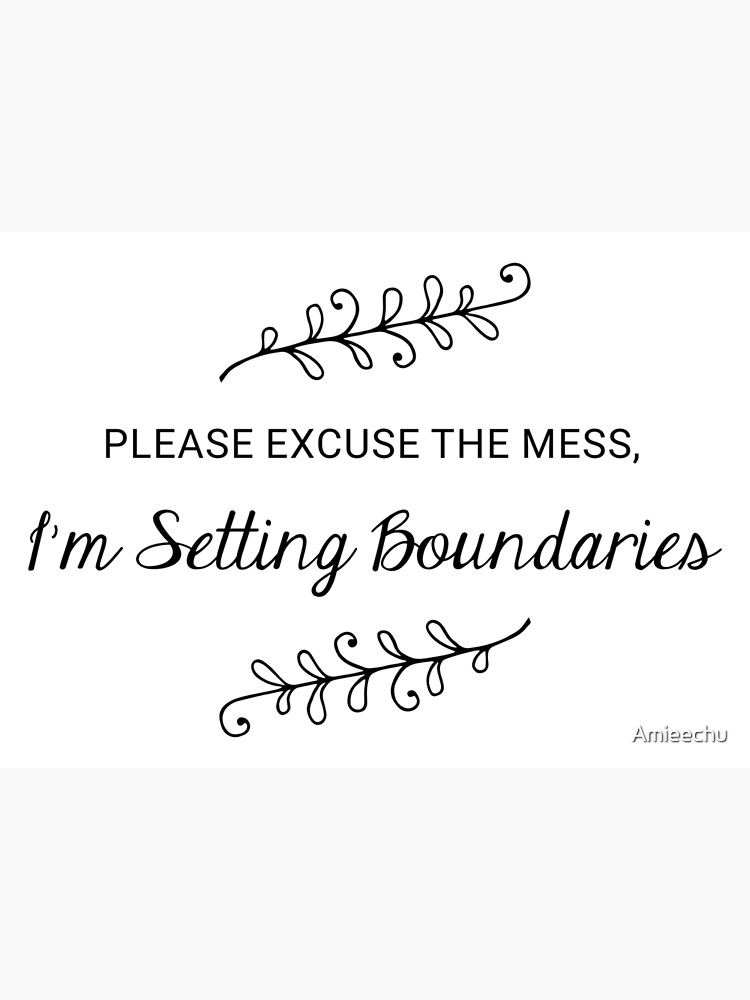 please-excuse-the-mess-i-m-setting-boundaries-black-and-white-quote