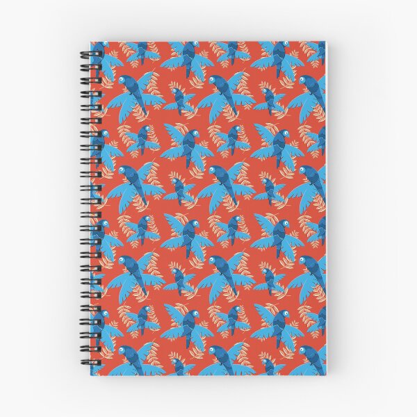 Item preview, Hawaiian style red with blue parrots designed and sold by artsymall.
