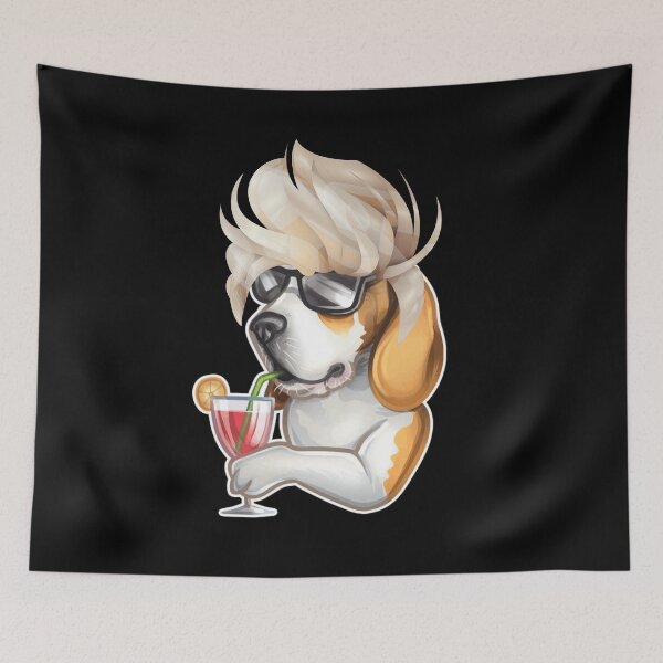 Item preview, Dogs in wigs - funny dog designed and sold by RAKANSHIRTS.