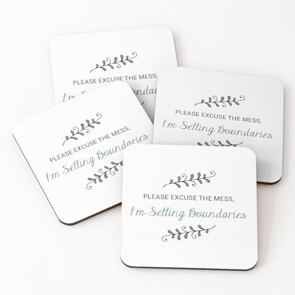 Item preview, Please Excuse The Mess I'm Setting Boundaries Color Quote designed and sold by Jelly Turnip.