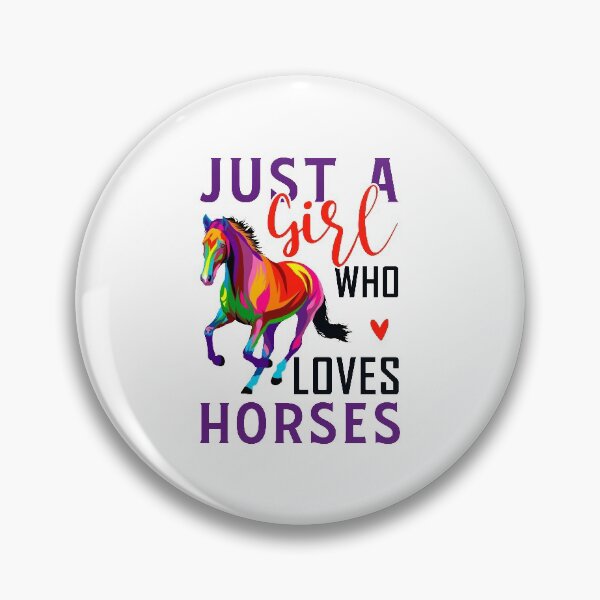 Item preview, Colourful Just A Girl Who Loves Horses for White Design designed and sold by FastTrackPhotog.