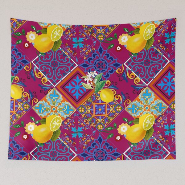 Item preview, Tiles,mosaic,azulejo,quilt,Portuguese,majolica,lemons,citrus. designed and sold by MariaMarinova.