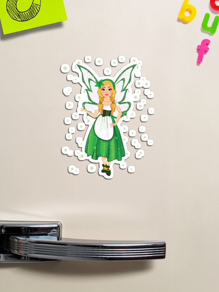 Thumbnail 1 of 3, Magnet, Stacia the St. Patrick's Day Fairy™ designed and sold by TeelieTurner.