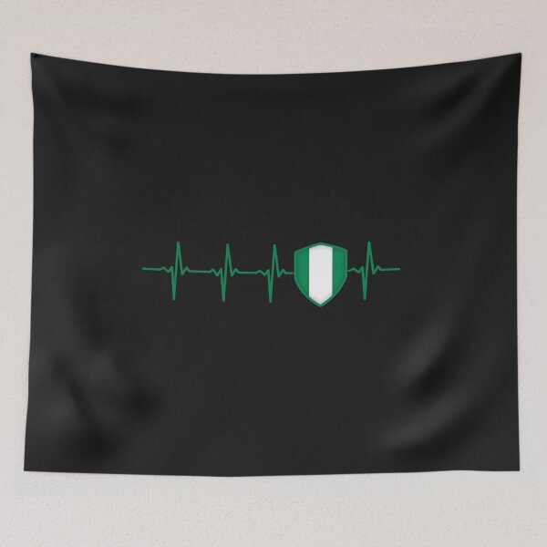 Item preview, NIGERIA Hartbeat Flag designed and sold by Just Be Different.