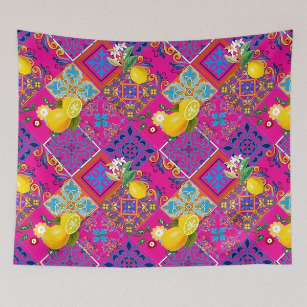 Item preview, Tiles,mosaic,azulejo,quilt,Portuguese,majolica,lemons,citrus. designed and sold by MariaMarinova.