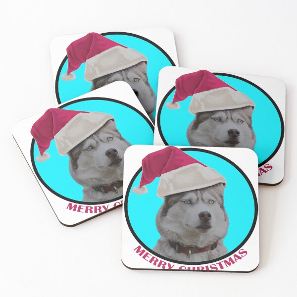 Item preview, Merry Christmas husky puppy  designed and sold by DREEMBLOOM Designs.