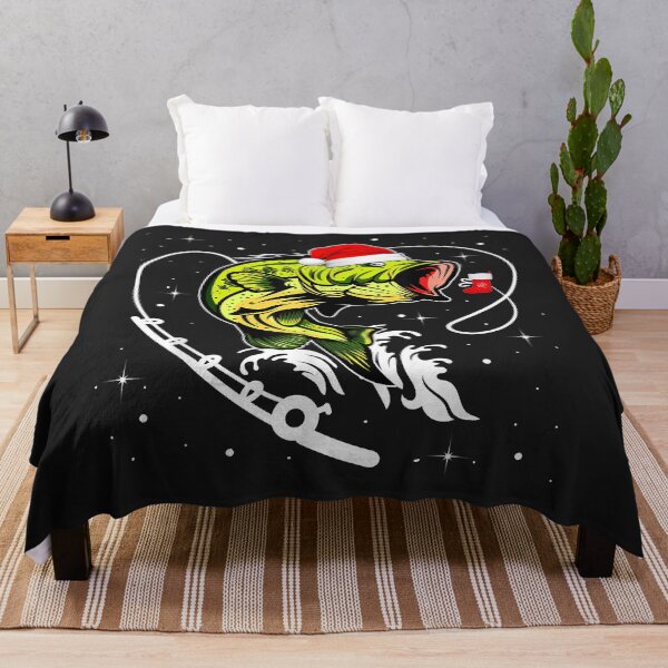 Artikelvorschau, Retro Fisch-Weihnachtsmann-Hut-Angeln-Liebhaber-lustiges Weihnachtspyjama-T-Shirt entworfen und verkauft von Melanshopusa.