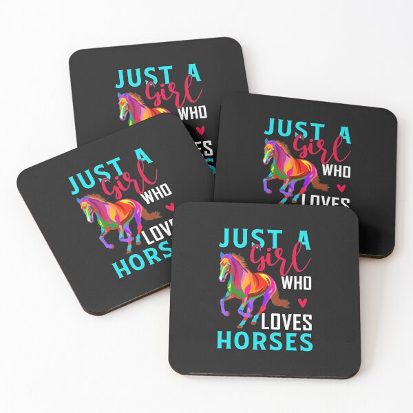 Item preview, Colourful Rainbow Just A Girl Who Loves Horses  designed and sold by FastTrackPhotog.