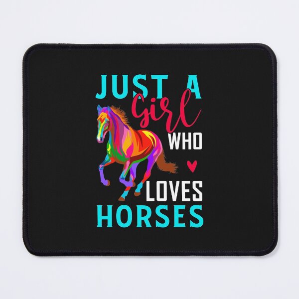 Item preview, Colourful Rainbow Just A Girl Who Loves Horses designed and sold by FastTrackPhotog.