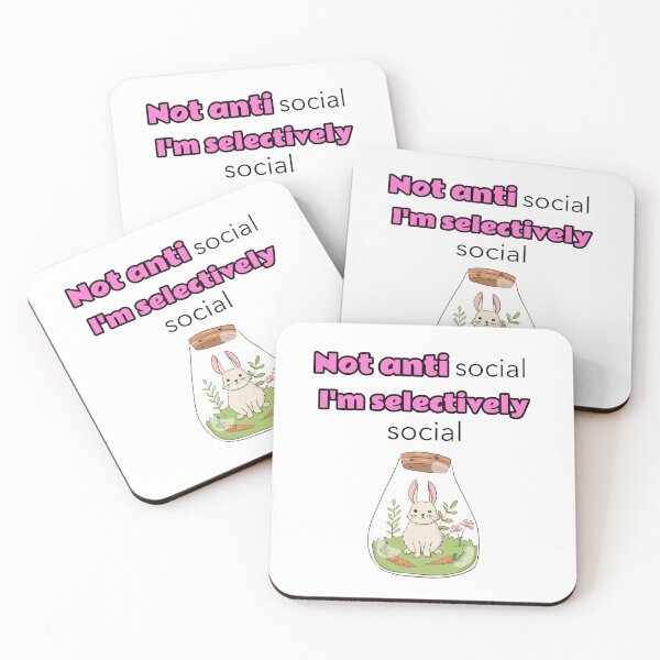Item preview, Not antisocial I'm selectively social - rabbit designed and sold by Mechanical-Artt.