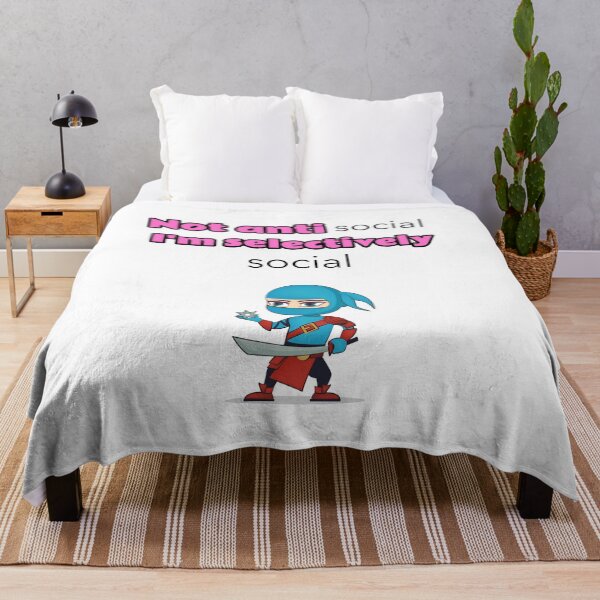 Item preview, Not antisocial I'm selectively social - ninja designed and sold by Mechanical-Artt.