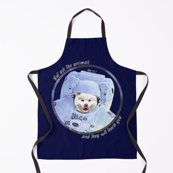 Item preview, Samoyed Dog Astronaut in Space Bible Verse Ask the Animals Job 12:7 designed and sold by TheKingdomAttic.