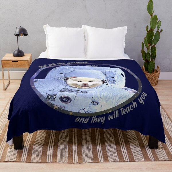 Item preview, Samoyed Dog Astronaut in Space Bible Verse Ask the Animals Job 12:7 designed and sold by TheKingdomAttic.