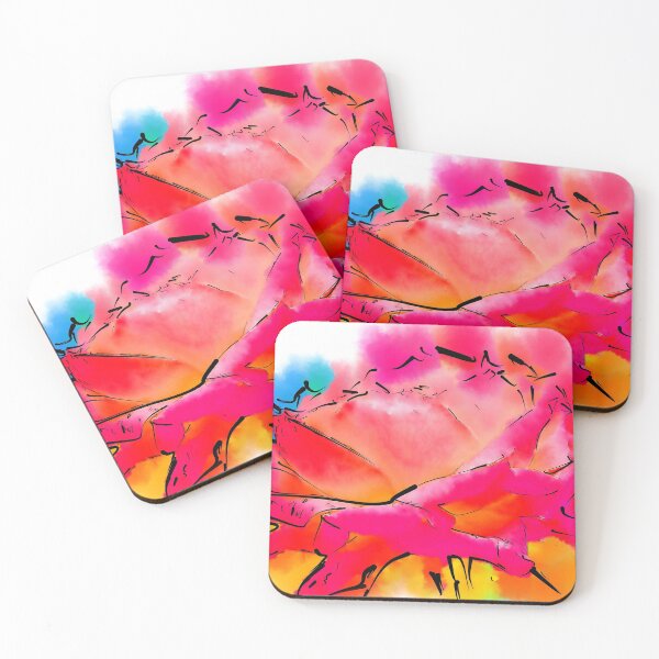 Item preview, Pink and Orange Rose In Abstract Watercolor designed and sold by KirtTisdale.