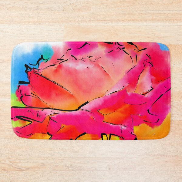 Item preview, Pink and Orange Rose In Abstract Watercolor designed and sold by KirtTisdale.